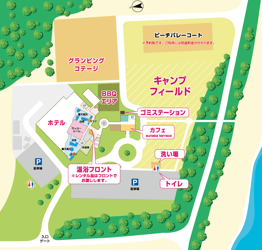 フリーサイトキャンプフィールドマップ